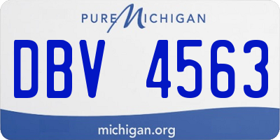 MI license plate DBV4563