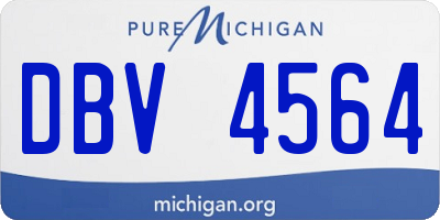 MI license plate DBV4564