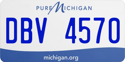 MI license plate DBV4570