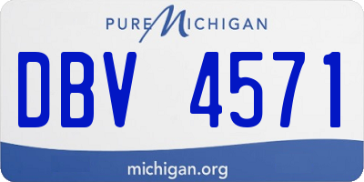 MI license plate DBV4571