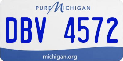 MI license plate DBV4572