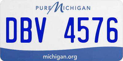 MI license plate DBV4576