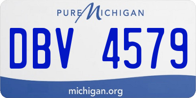 MI license plate DBV4579