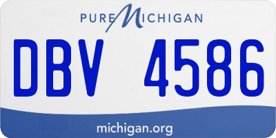MI license plate DBV4586