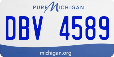 MI license plate DBV4589