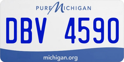 MI license plate DBV4590