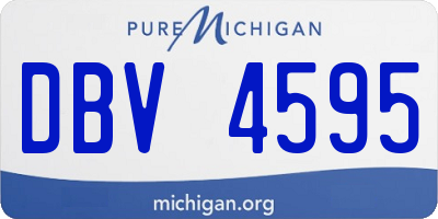 MI license plate DBV4595