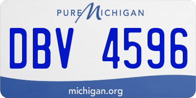 MI license plate DBV4596