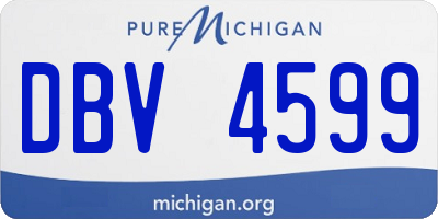 MI license plate DBV4599