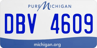 MI license plate DBV4609