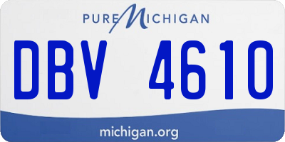 MI license plate DBV4610