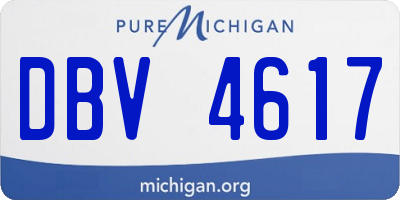 MI license plate DBV4617
