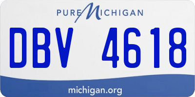 MI license plate DBV4618