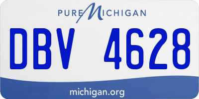 MI license plate DBV4628