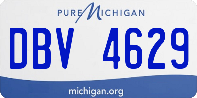 MI license plate DBV4629