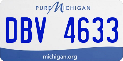 MI license plate DBV4633