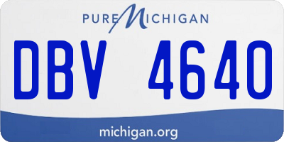 MI license plate DBV4640