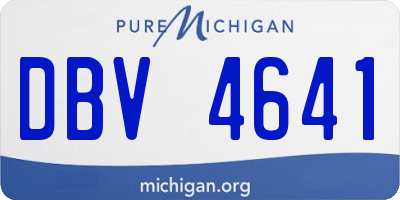 MI license plate DBV4641