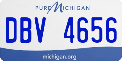MI license plate DBV4656