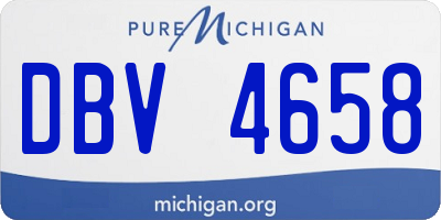 MI license plate DBV4658