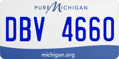 MI license plate DBV4660