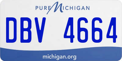 MI license plate DBV4664