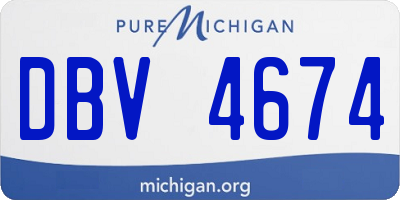 MI license plate DBV4674