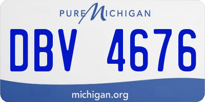 MI license plate DBV4676