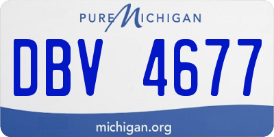 MI license plate DBV4677