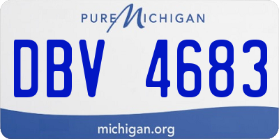 MI license plate DBV4683