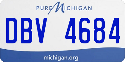 MI license plate DBV4684