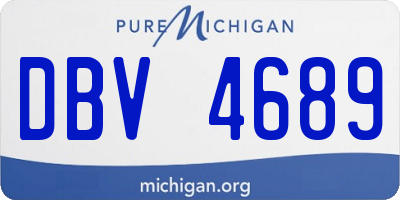 MI license plate DBV4689