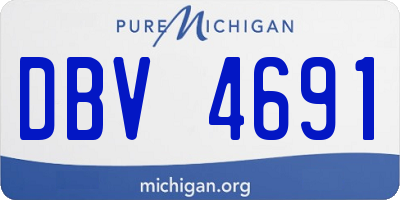 MI license plate DBV4691