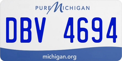 MI license plate DBV4694