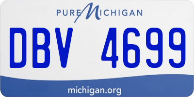 MI license plate DBV4699