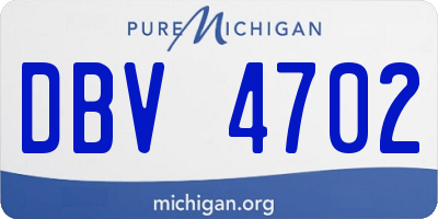 MI license plate DBV4702