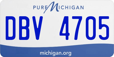 MI license plate DBV4705