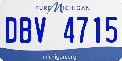 MI license plate DBV4715