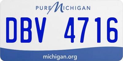MI license plate DBV4716