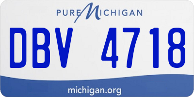 MI license plate DBV4718