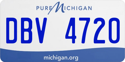MI license plate DBV4720