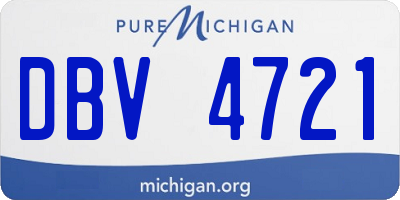 MI license plate DBV4721