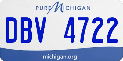 MI license plate DBV4722