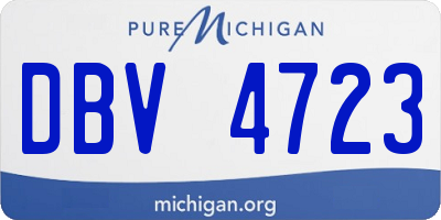 MI license plate DBV4723