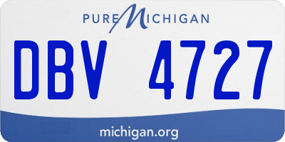 MI license plate DBV4727