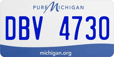 MI license plate DBV4730