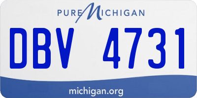 MI license plate DBV4731