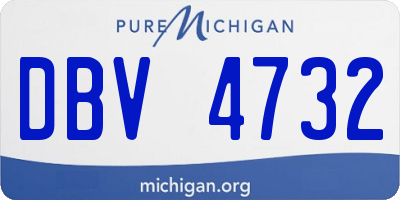 MI license plate DBV4732