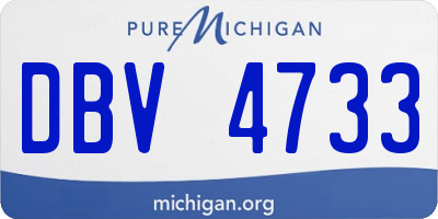 MI license plate DBV4733