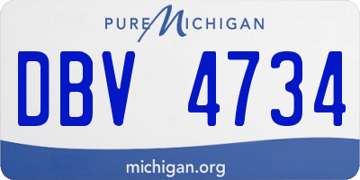MI license plate DBV4734